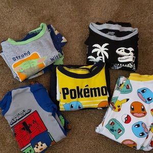 5 pairs of boy pajamas ALL size 6.
